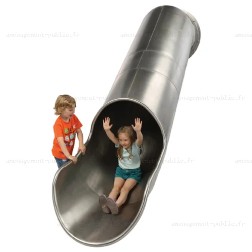 Toboggan de talus en inox pour aires de jeux